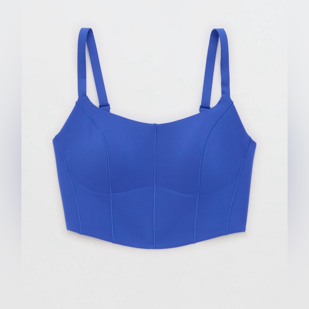 Aerie long line sports bra, royal blue color